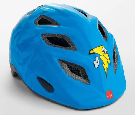 Шлем детский MET Elfo Genio с мигалкой Blue Lightning glossy