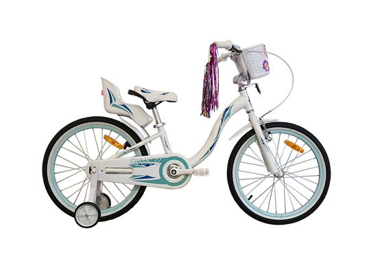 Велосипед VNC 16" Miss 1619-FA-WB, 22см бело-голубой