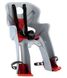 Сидіння переднє (дитяче велокрісло) Bellelli RABBIT Handlefix до 15 кг, сріблясте з червоною підкладкою