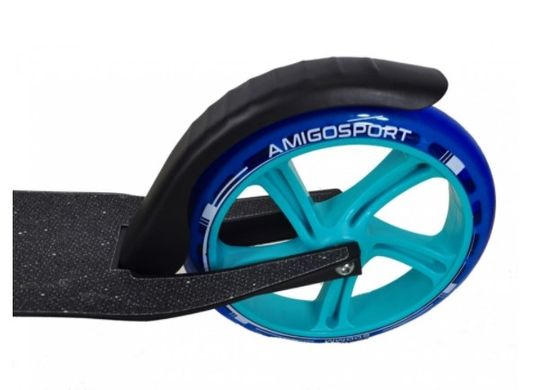 Самокат 2-х колісний Amigo Sport Groove чорний з синіми колесами