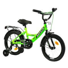 Велосипед Corso Maxis 16", сталь, ножные тормоза, сиденье с ручкой, зеленый