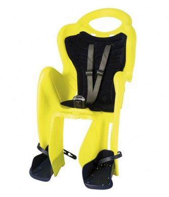 Сидіння заднє (дитяче велокрісло) Bellelli MR FOX Relax B-Fix до 22 кг, темно-сіре з червоною підкладкою