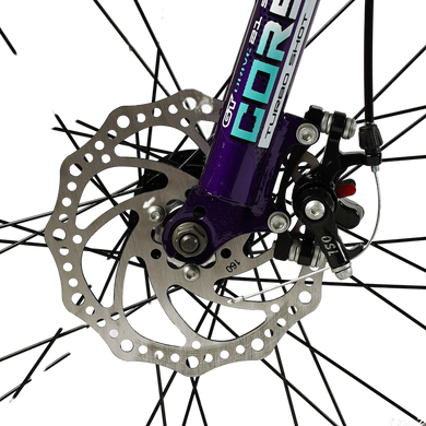 Велосипед Corso 26" «Global» GL-26577 рама сталева 13’’, обладнання Saiguan 21 швидкість, фіолетовий з чорним