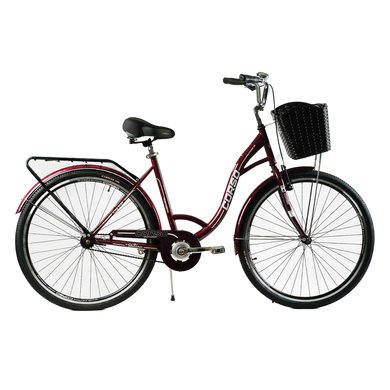 Велосипед Corso FORTUNA, 28" сталь, рама 20", одношвидкісний бордовий (FR-28039)