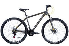 Велосипед 29" Discovery RIDER, сталь, DD темно-сріблястий з жовтим (м) 2024